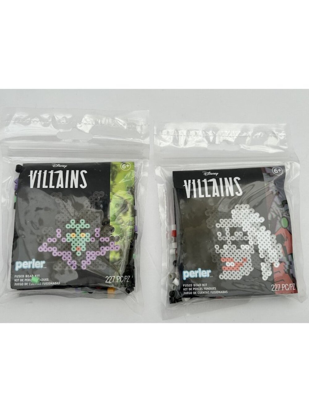 New Sealed Disney Villains Perler Fused Bead Kit Lot of 2 Cruella Maleficent